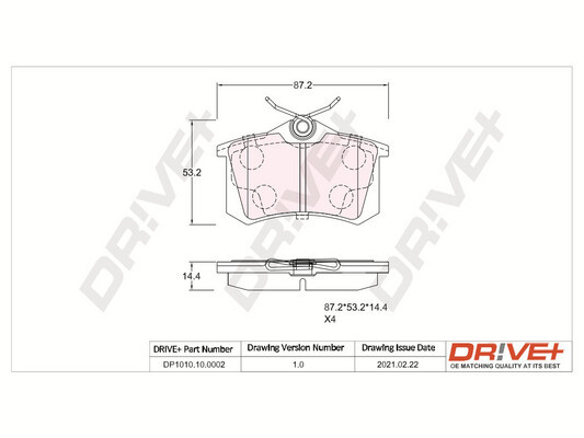 Placute frana DRIVE DP1010.10.0002