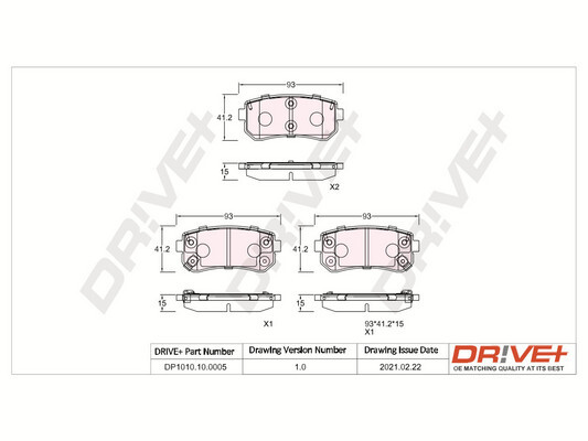 Placute frana DRIVE DP1010.10.0005