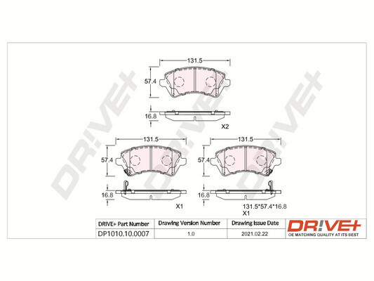 Placute frana DRIVE DP1010.10.0007