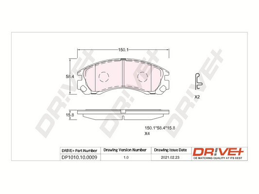 Placute frana DRIVE DP1010.10.0009
