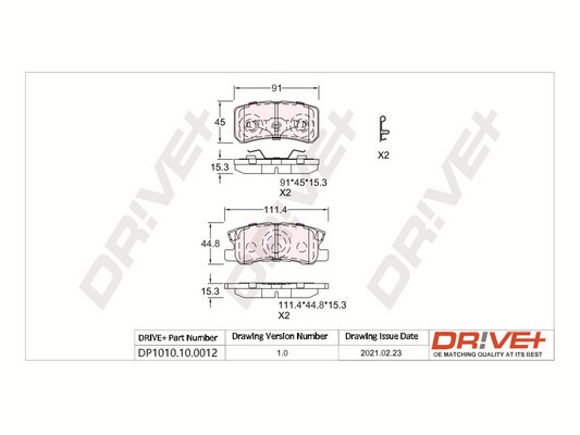 Placute frana DRIVE DP1010.10.0012