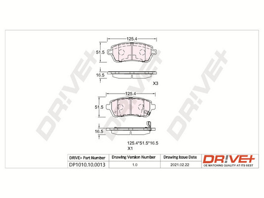 Placute frana DRIVE DP1010.10.0013