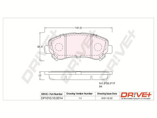 Placute frana DRIVE DP1010.10.0014