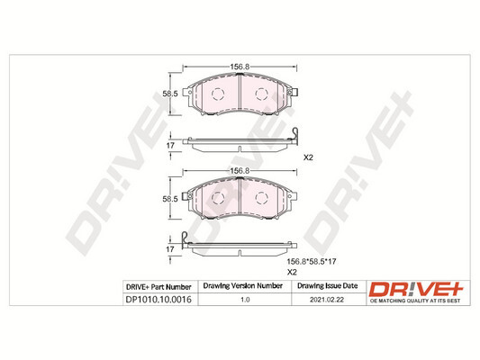 Placute frana DRIVE DP1010.10.0016