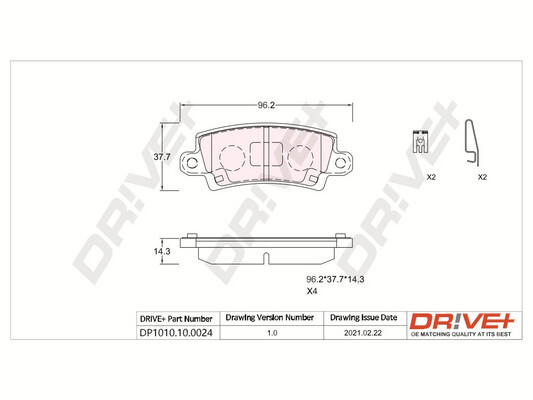 Placute frana DRIVE DP1010.10.0024