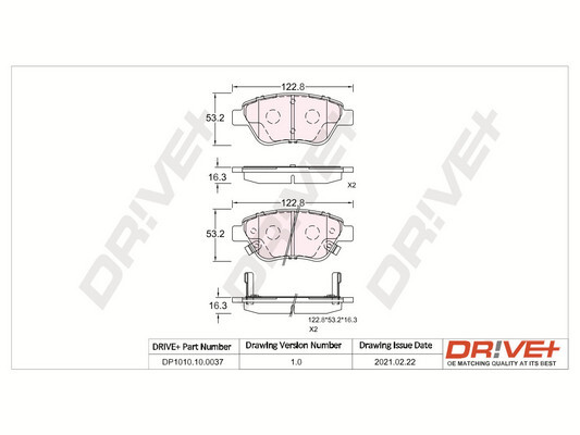 Placute frana DRIVE DP1010.10.0037