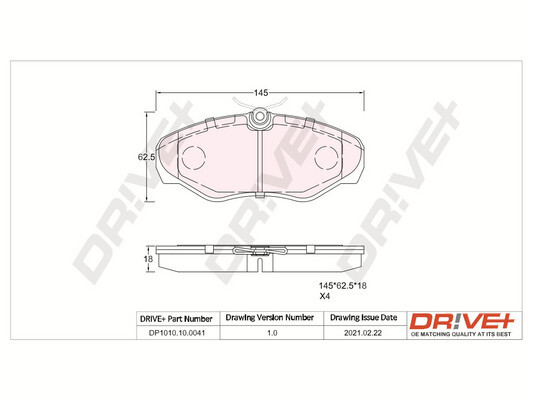 Placute frana DRIVE DP1010.10.0041