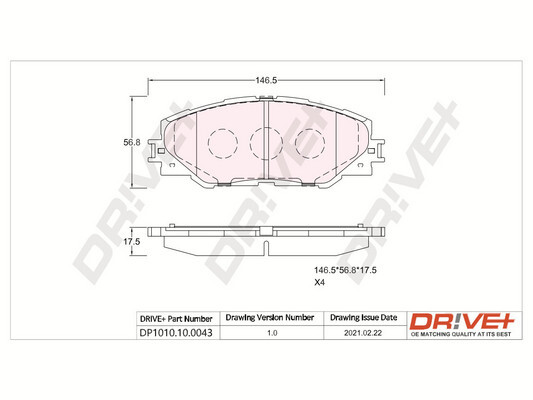 Placute frana DRIVE DP1010.10.0043