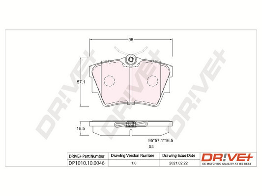 Placute frana DRIVE DP1010.10.0046