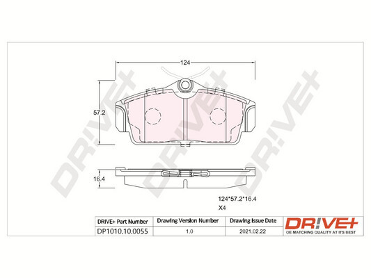 Placute frana DRIVE DP1010.10.0055