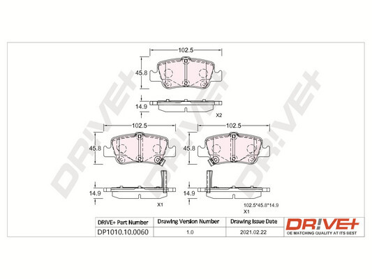 Placute frana DRIVE DP1010.10.0060