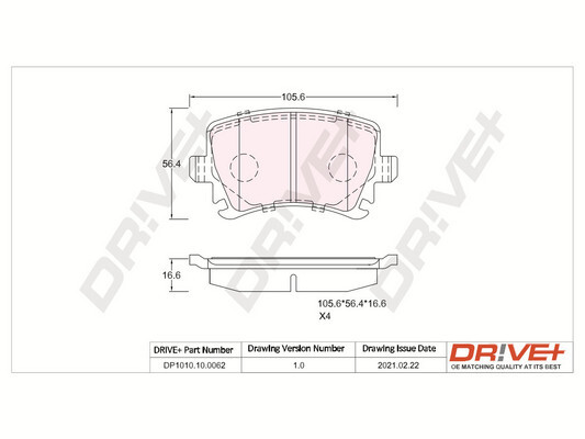 Placute frana DRIVE DP1010.10.0062
