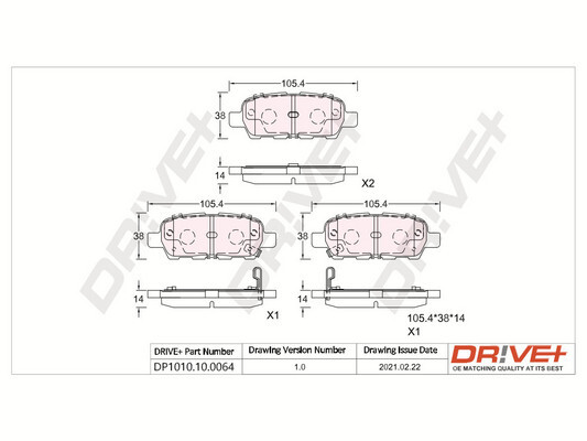 Placute frana DRIVE DP1010.10.0064