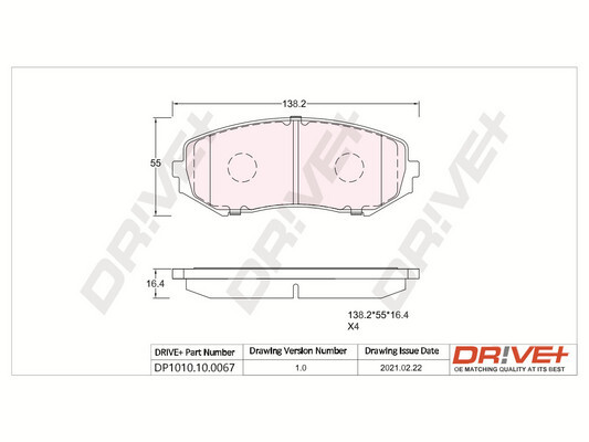 Placute frana DRIVE DP1010.10.0067
