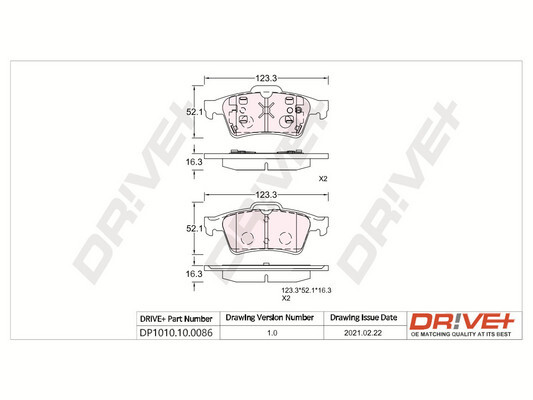 Placute frana DRIVE DP1010.10.0086