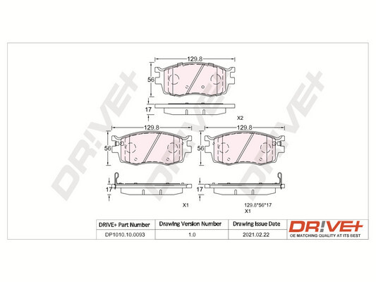 Placute frana DRIVE DP1010.10.0093