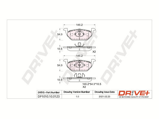 Placute frana DRIVE DP1010.10.0123