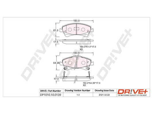 Placute frana DRIVE DP1010.10.0139