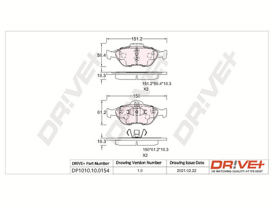 Placute frana DRIVE DP1010.10.0154