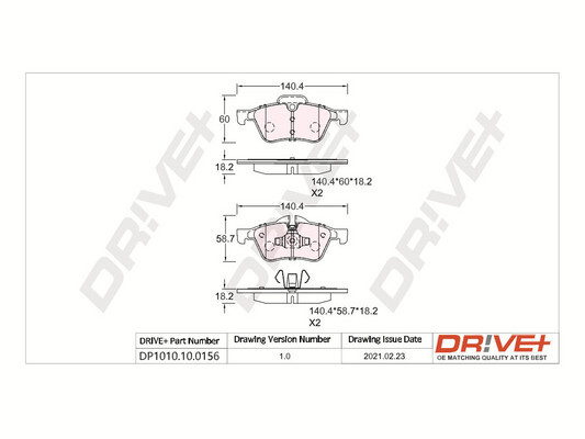 Placute frana DRIVE DP1010.10.0156