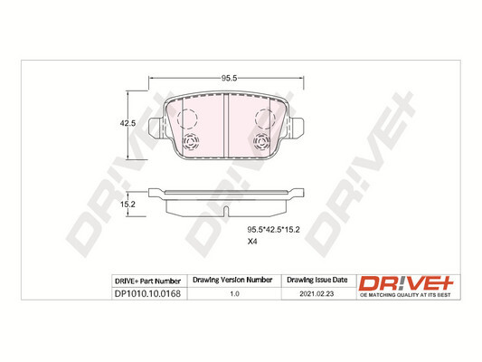 Placute frana DRIVE DP1010.10.0168