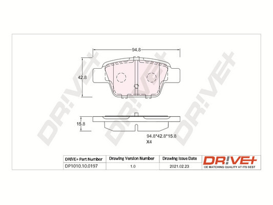Placute frana DRIVE DP1010.10.0197