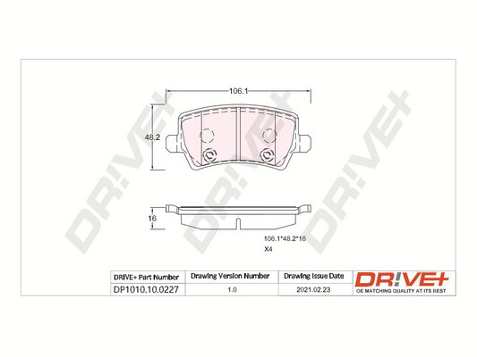 Placute frana DRIVE DP1010.10.0227