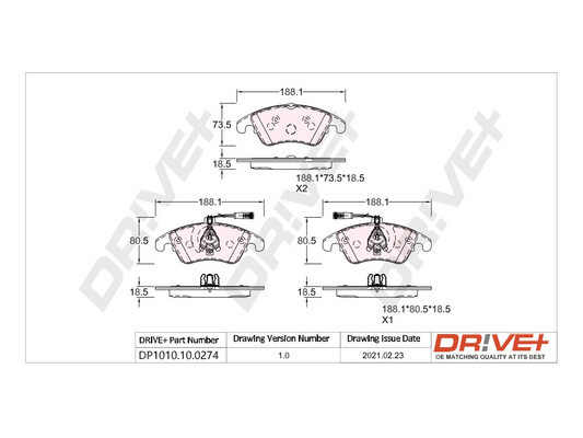 Placute frana DRIVE DP1010.10.0274