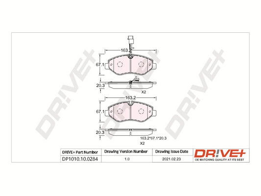 Placute frana DRIVE DP1010.10.0284