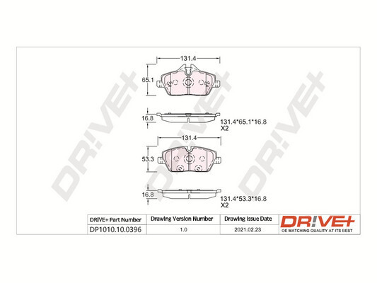 Placute frana DRIVE DP1010.10.0396