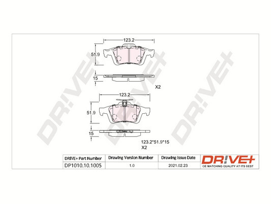Placute frana DRIVE DP1010.10.1005