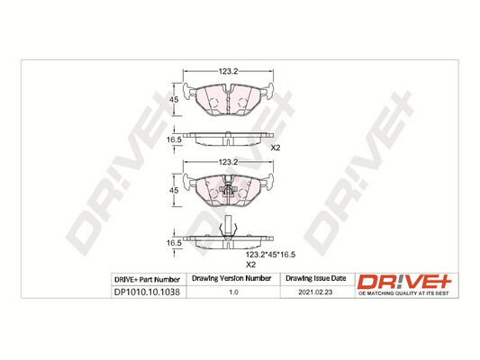 Placute frana DRIVE DP1010.10.1038