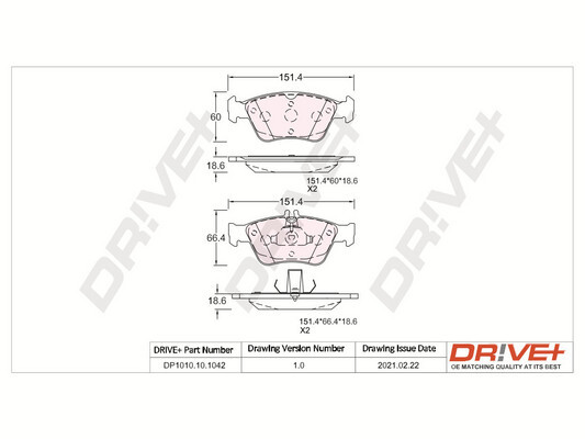 Placute frana DRIVE DP1010.10.1042
