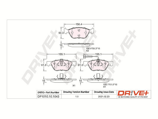 Placute frana DRIVE DP1010.10.1043