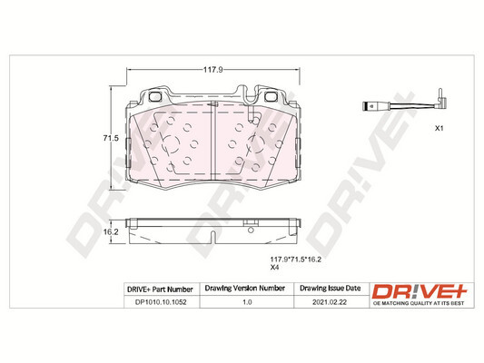 Placute frana DRIVE DP1010.10.1052