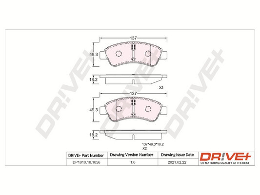 Placute frana DRIVE DP1010.10.1056
