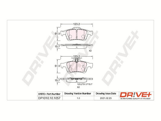 Placute frana DRIVE DP1010.10.1057