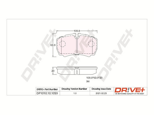 Placute frana DRIVE DP1010.10.1059