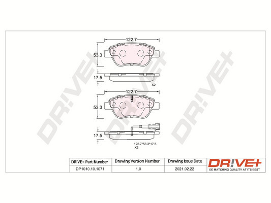 Placute frana DRIVE DP1010.10.1071