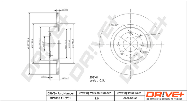 Disc frana DRIVE DP1010.11.0261