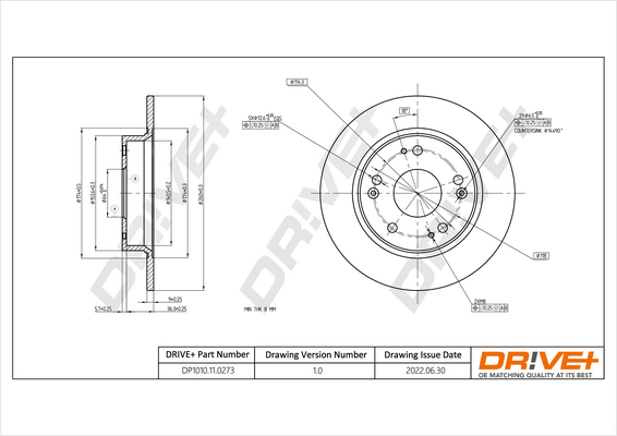 Disc frana DRIVE DP1010.11.0273