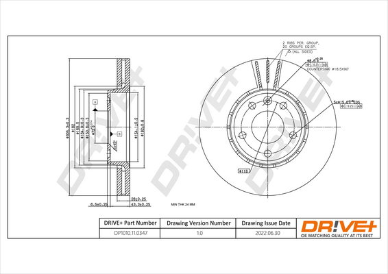 Disc frana DRIVE DP1010.11.0347