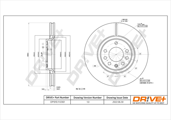 Disc frana DRIVE DP1010.11.0361