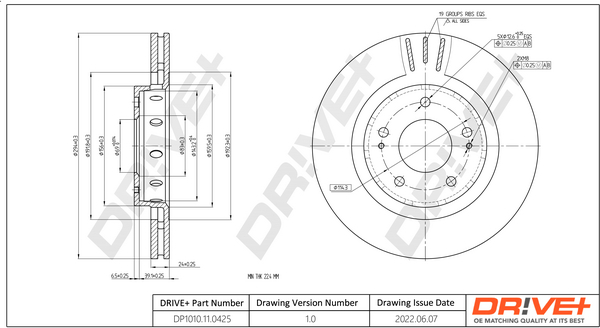 Disc frana DRIVE DP1010.11.0425