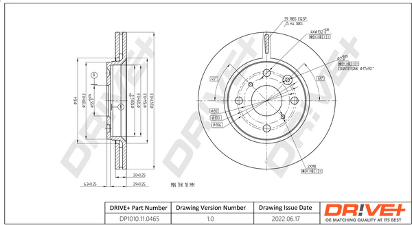 Disc frana DRIVE DP1010.11.0465