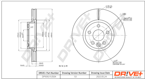 Disc frana DRIVE DP1010.11.0504