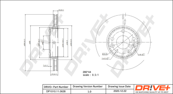 Disc frana DRIVE DP1010.11.0628