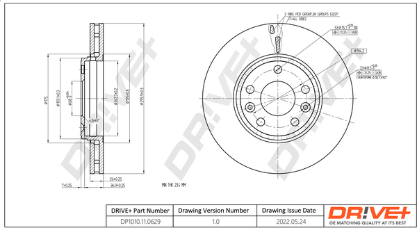 Disc frana DRIVE DP1010.11.0629