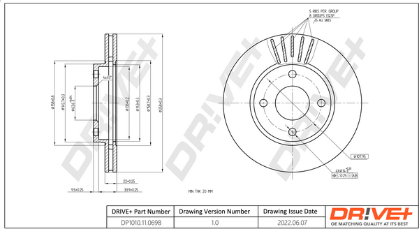 Disc frana DRIVE DP1010.11.0698