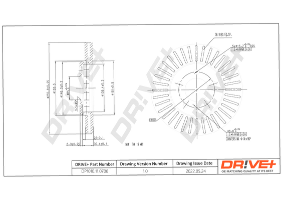 Disc frana DRIVE DP1010.11.0706